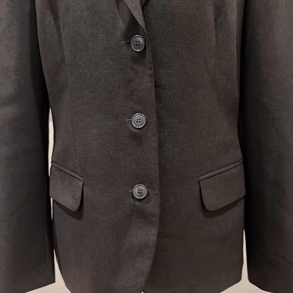 Benetton Brown Wool Blazer Size 8 44 Made in Italy Classic Tailored Wear to Work - Picture 6 of 8